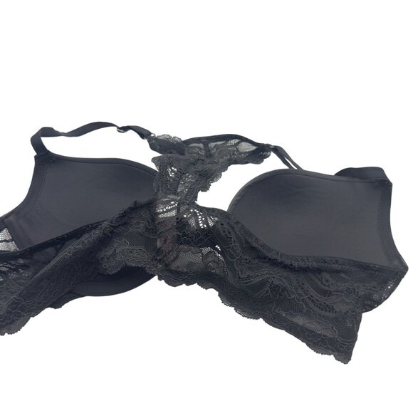 Candies Padded Lace Racerback Bra Dk Gray 34B Underwire Adjustable Straps Comfor - Picture 3 of 4